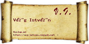 Vég István névjegykártya